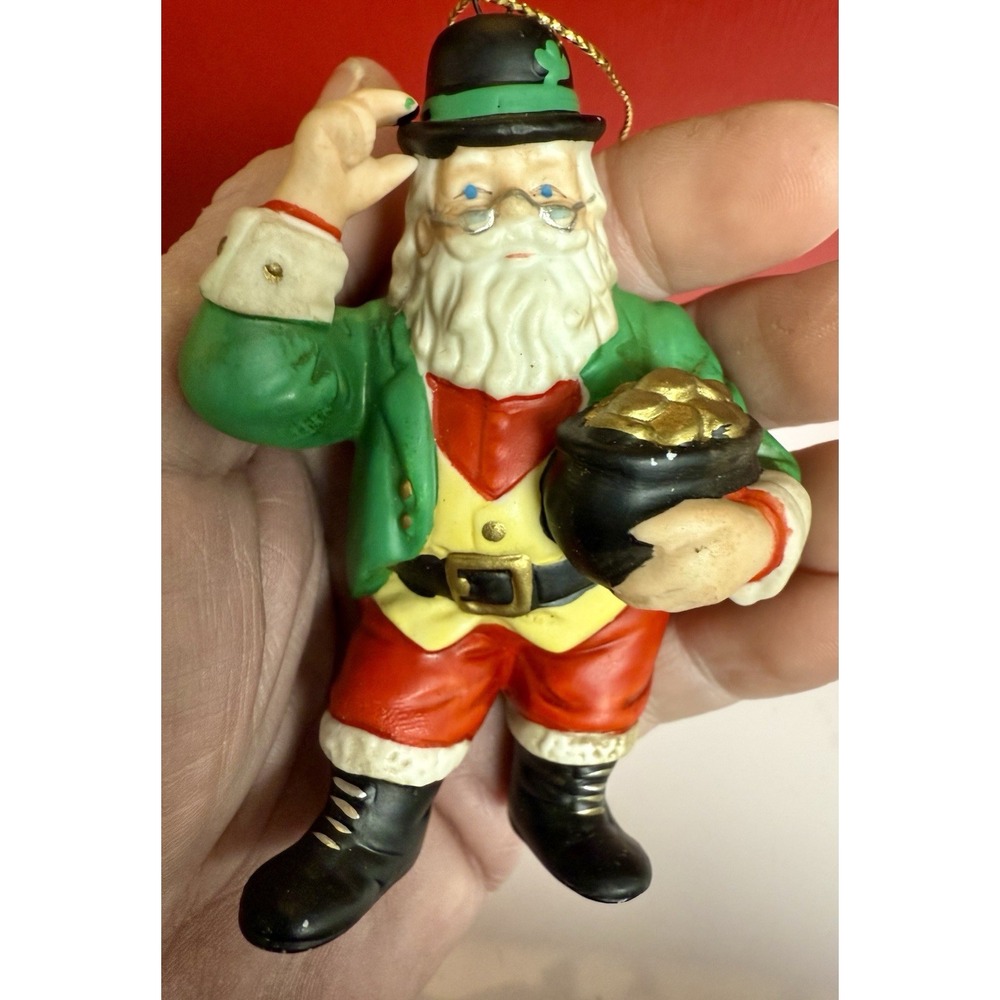 Danbury‎ Mint Santas Around the World IRELAND Christmas Ornament 3.5" Tall